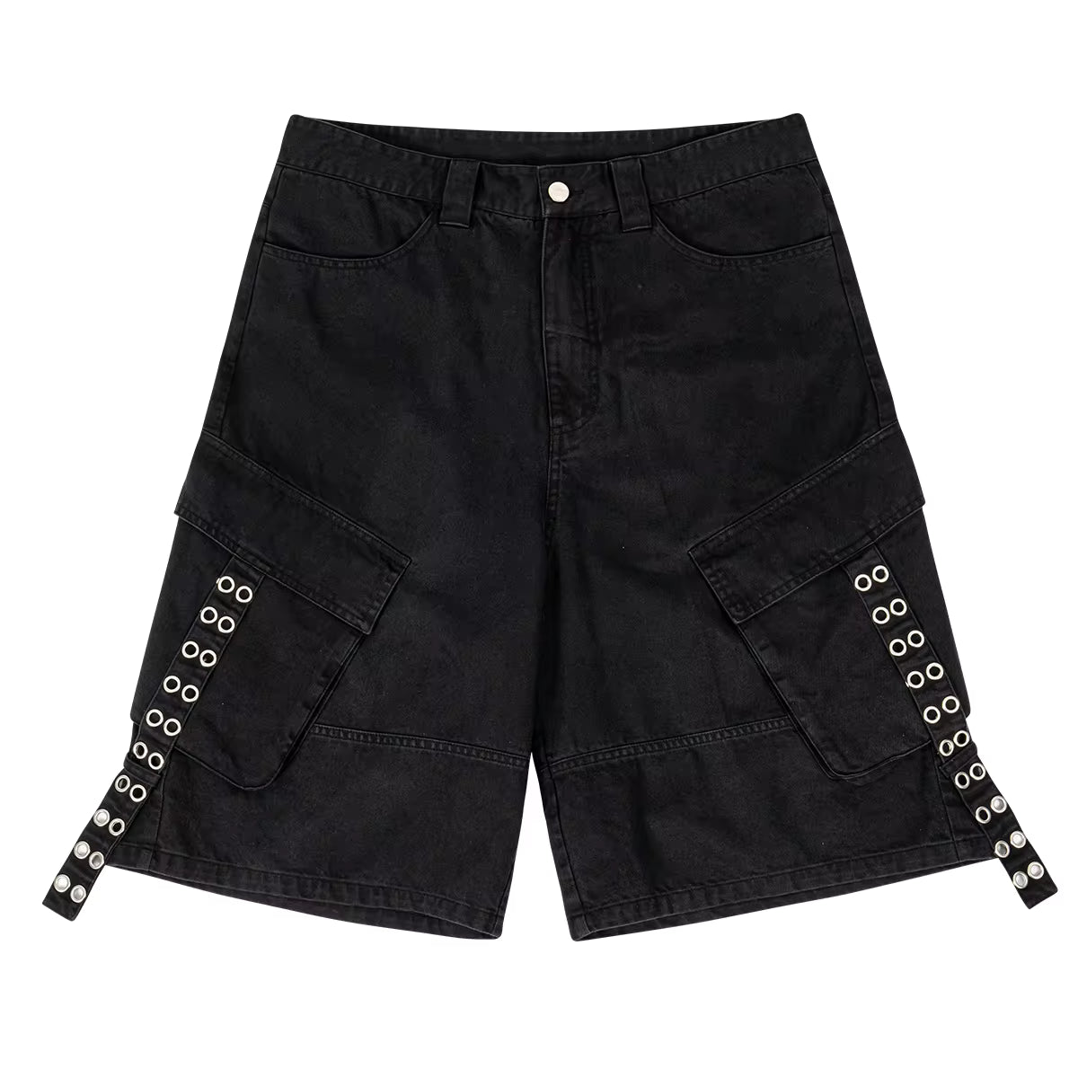 Short en jean multipoches en coton