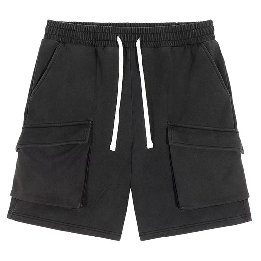 Summer Cotton Acid Wash Shorts