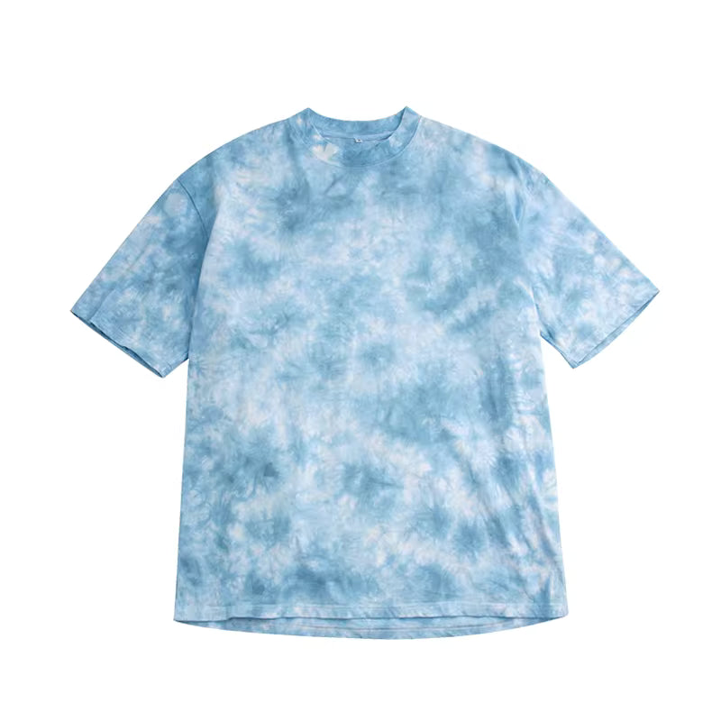 T-shirt délavé pour homme avec motif tie-dye