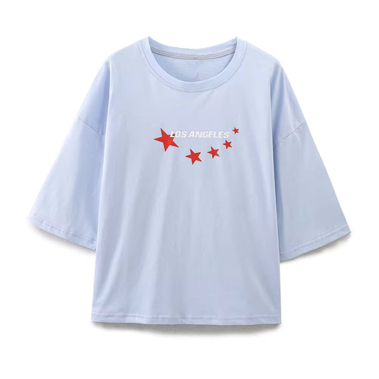 T-shirt décontracté imprimé polyvalent