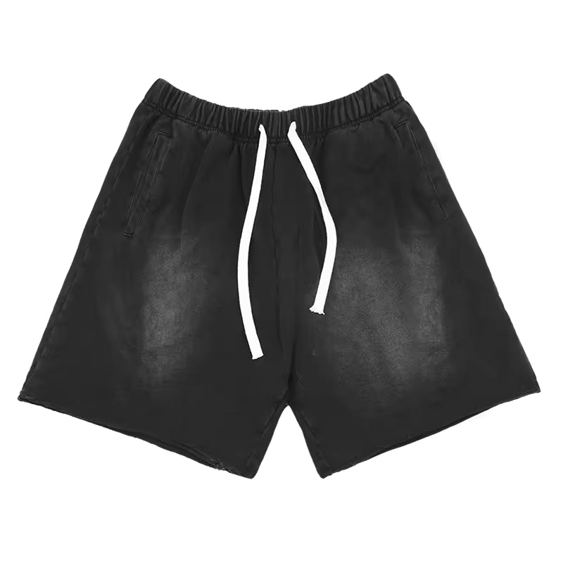 Shorts en coton à ourlet brut