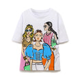 T-shirt imprimé décontracté et polyvalent pour filles