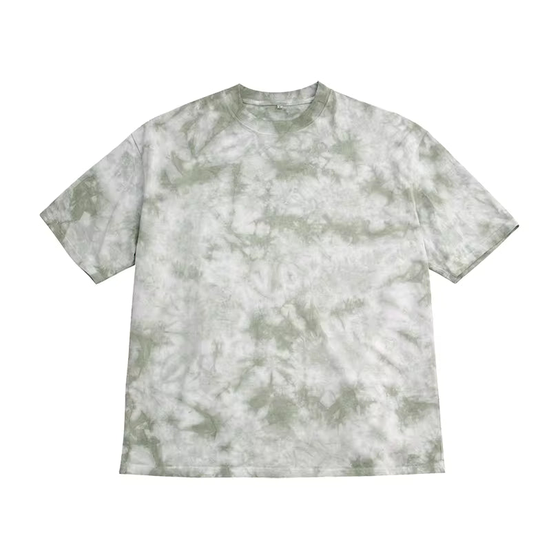 T-shirt délavé pour homme avec motif tie-dye