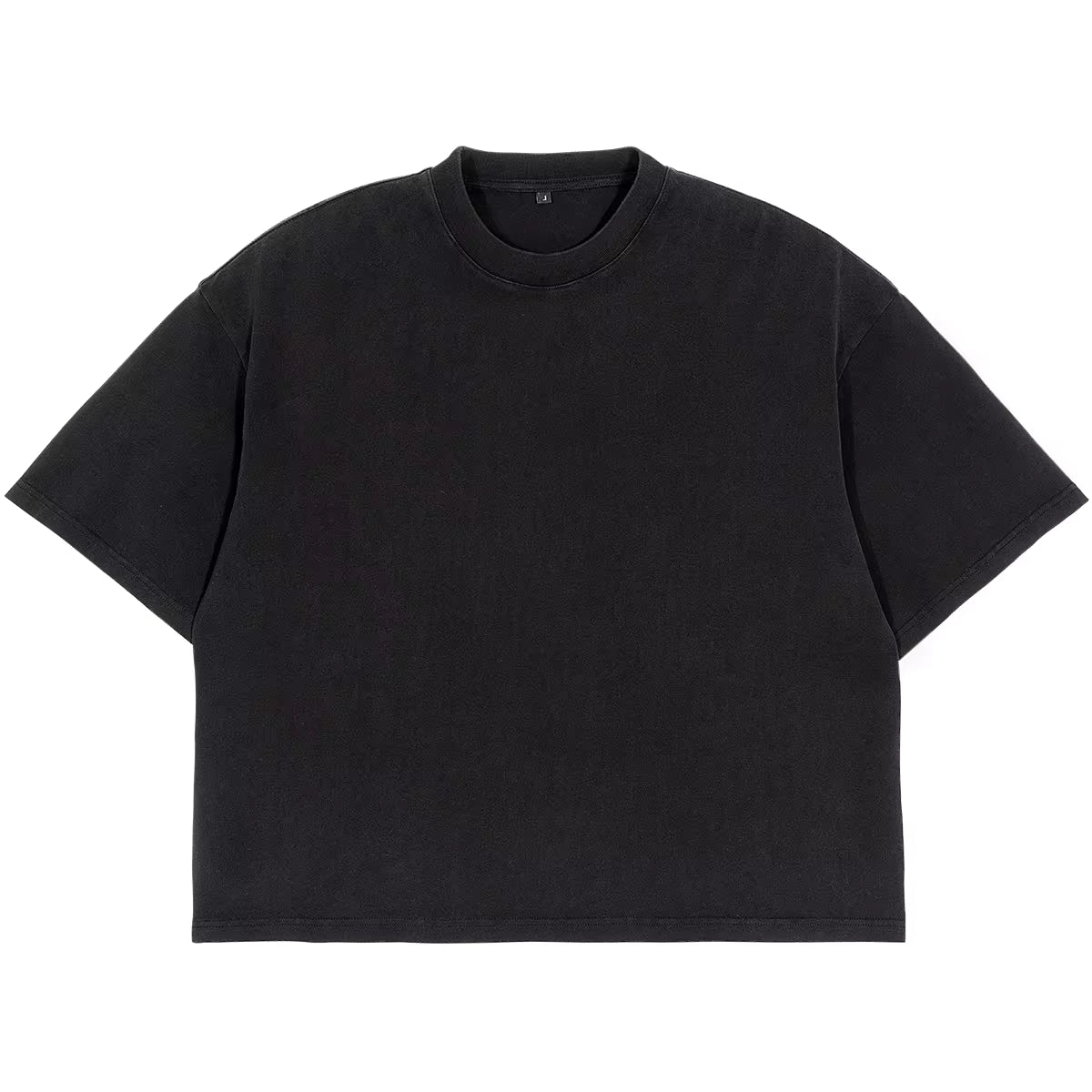 T-shirt court en coton délavé à l'acide