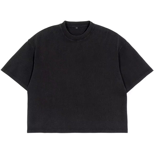 T-shirt court en coton délavé à l'acide