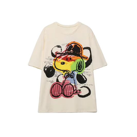 T-shirt à col rond et manches courtes