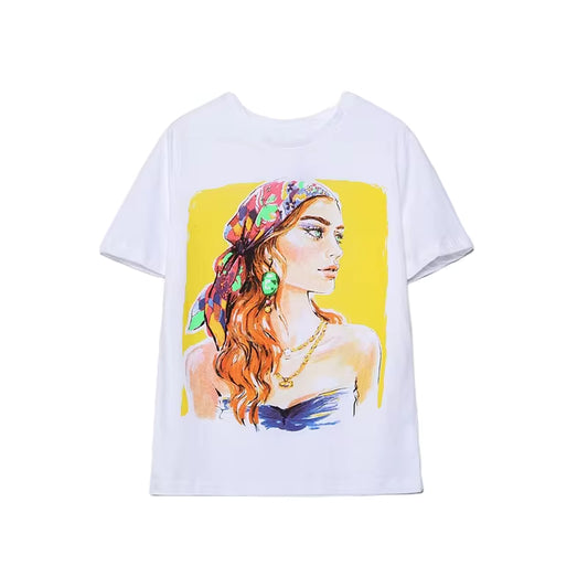 T-shirt imprimé à manches courtes