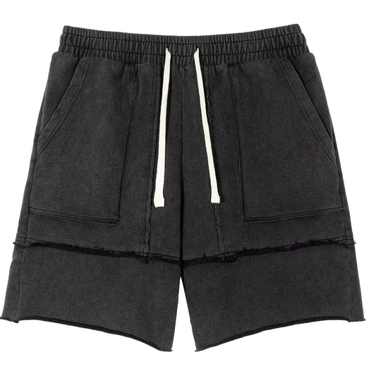 Short en coton délavé 100 % coton