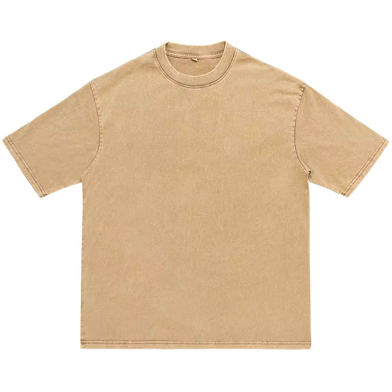 T-shirt ample rétro délavé à l'acide